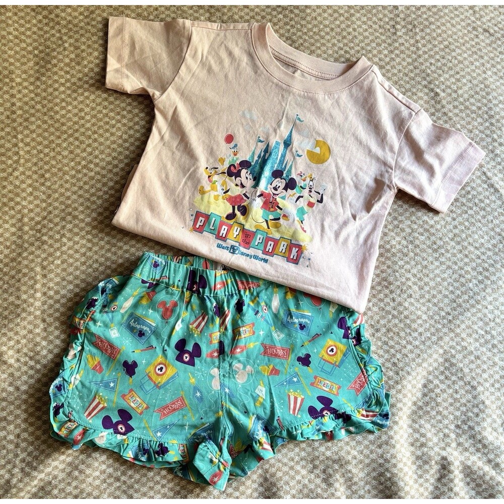 NWOT Walt Disney World Play In The Park Mickey & Friends Toddler Girl Set Ruffle